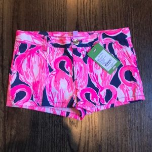 Lilly Pulitzer Girls Mini Callahan Short Flamingo